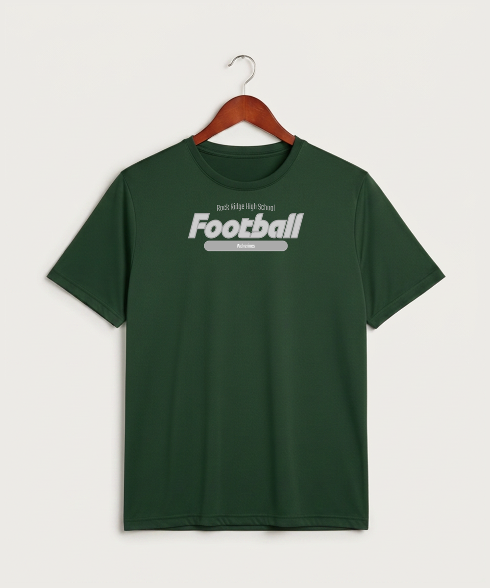 Rock Ridge High School Football (Boys) - Forest Green Sport-Tek PosiCharge Competitor Tee. ST350