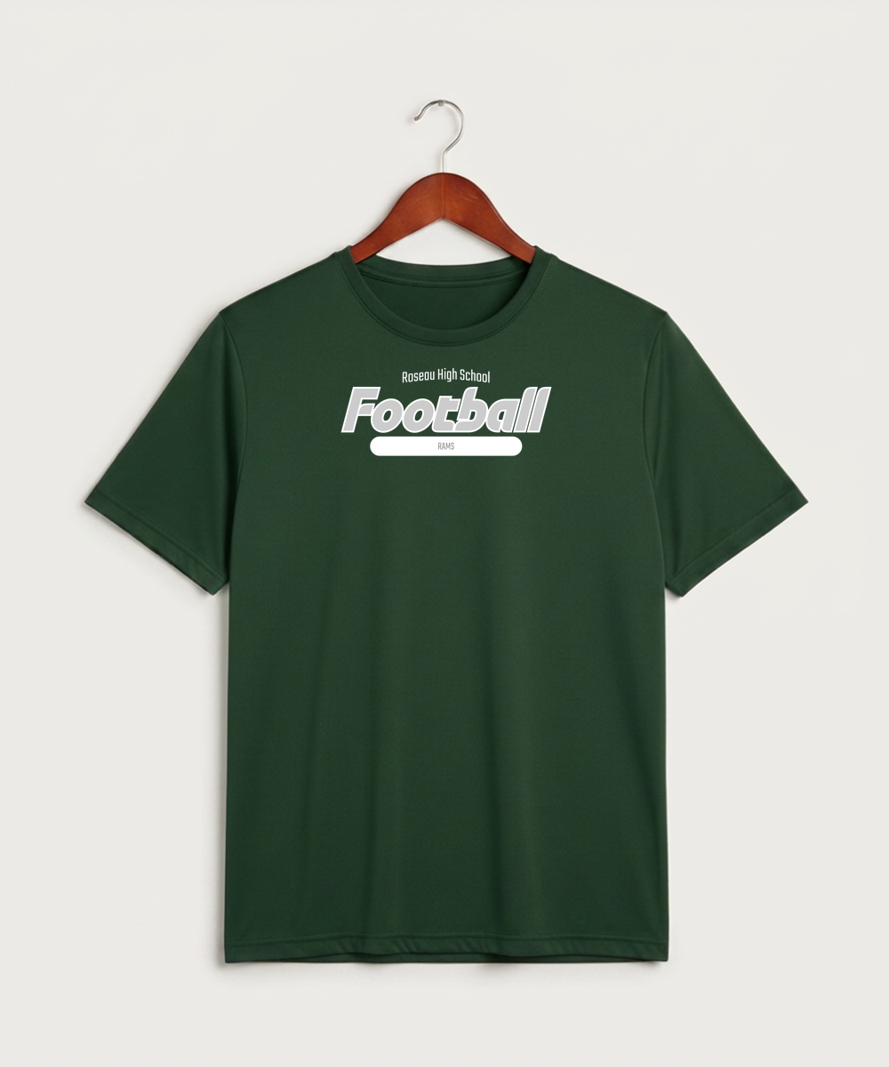 Roseau High School Football (Boys) - Forest Green Sport-Tek PosiCharge Competitor Tee. ST350