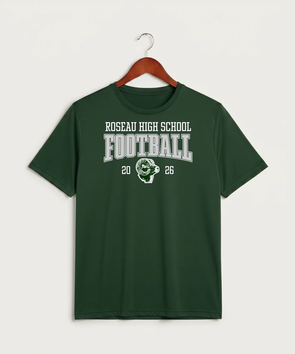 Roseau High School Football (Boys) - Forest Green Sport-Tek PosiCharge Competitor Tee. ST350
