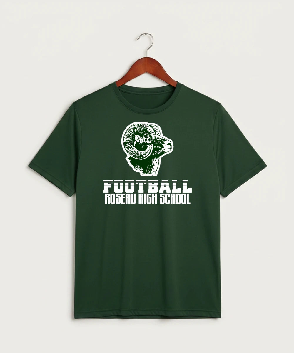 Roseau High School Football (Boys) - Forest Green Sport-Tek PosiCharge Competitor Tee. ST350