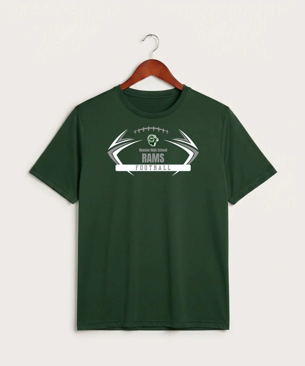 Roseau High School Football (Boys) - Forest Green Sport-Tek PosiCharge Competitor Tee. ST350