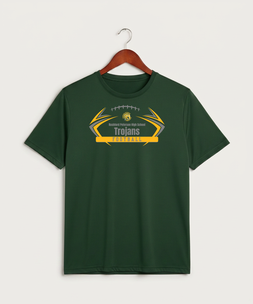 Rushford Peterson High School Football (Boys) - Forest Green Sport-Tek PosiCharge Competitor Tee. ST350