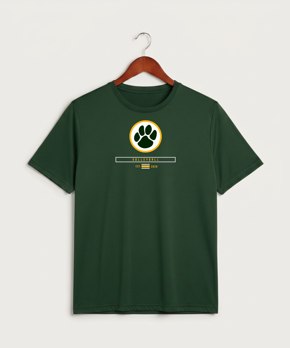 Ashwaubenon High School Volleyball (Sandbox) - Forest Green Sport-Tek PosiCharge Competitor Tee. ST350