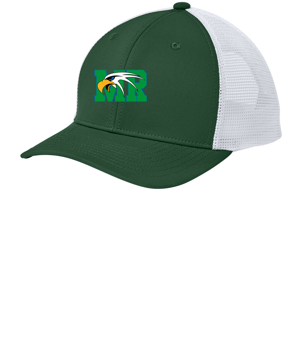 Maple River High School hockey_boys - Forest Green/ White Sport-Tek Club Trucker Cap STC46
