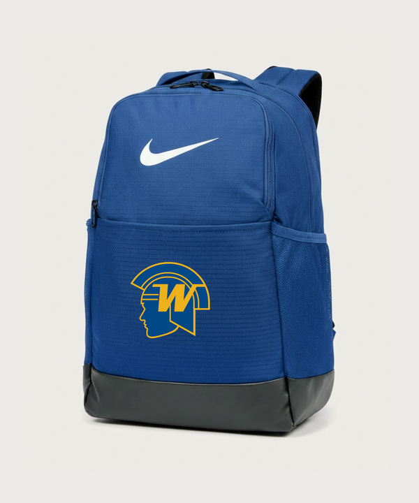 Wayzata High School Football (Boys) - Game Royal Nike Brasilia Medium Backpack NKDH7709