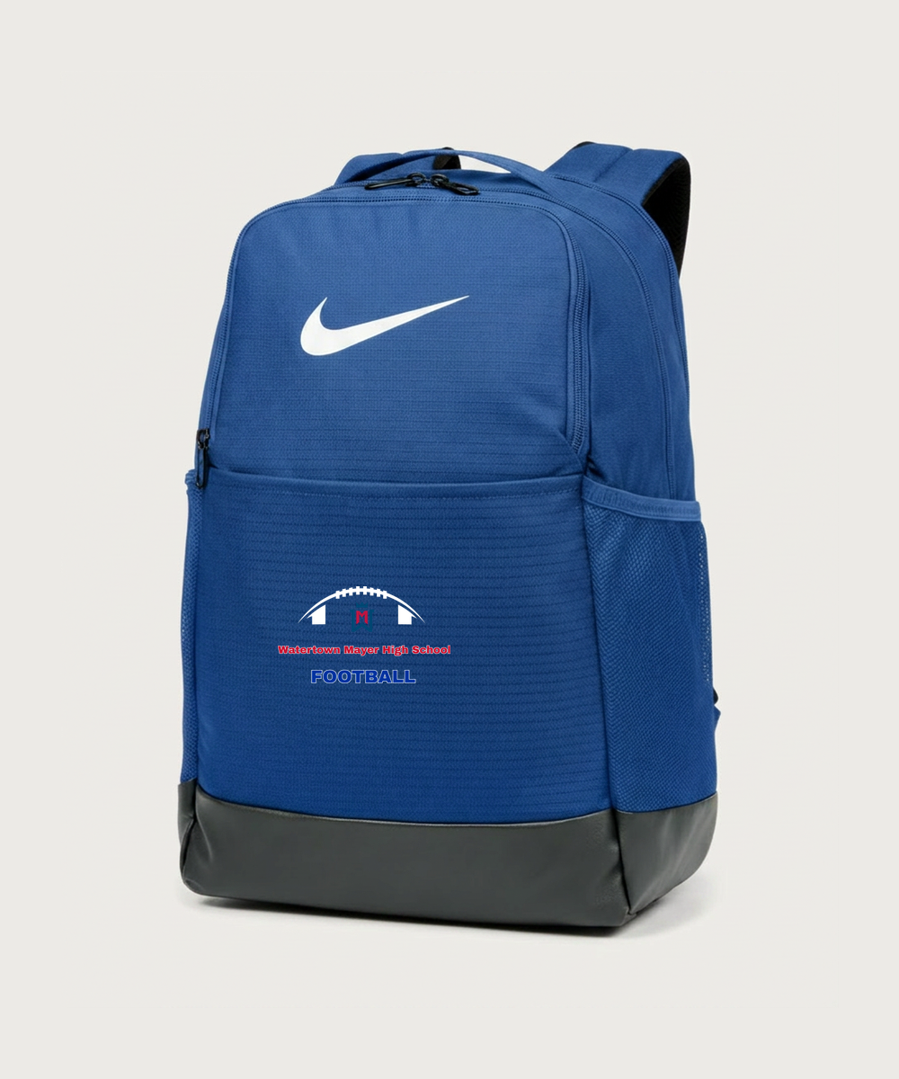 Watertown Mayer High School Football (Boys) - Game Royal Nike Brasilia Medium Backpack NKDH7709