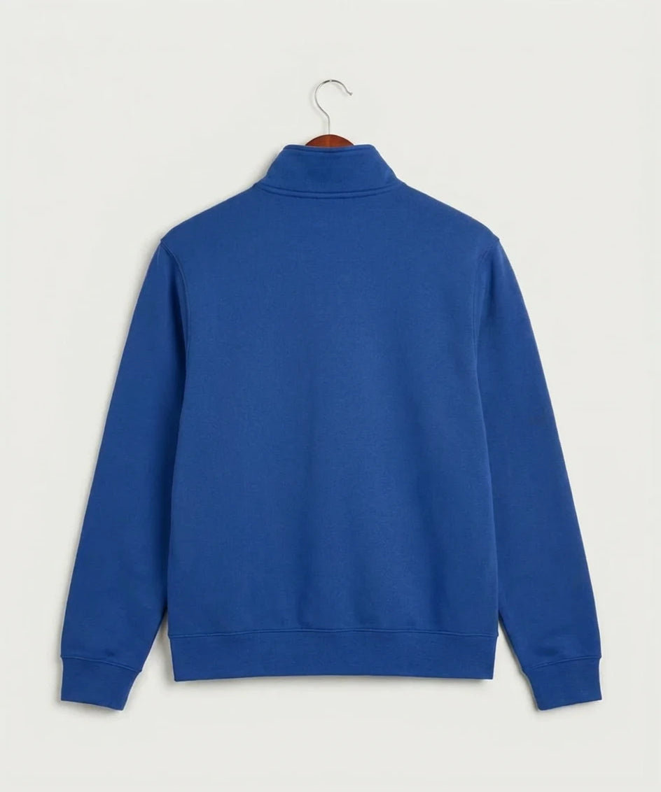 Macktown Warriors Football (Boys) - Game Royal Nike Club Fleece Sleeve Swoosh 1/2-Zip NKDX6718 (back)