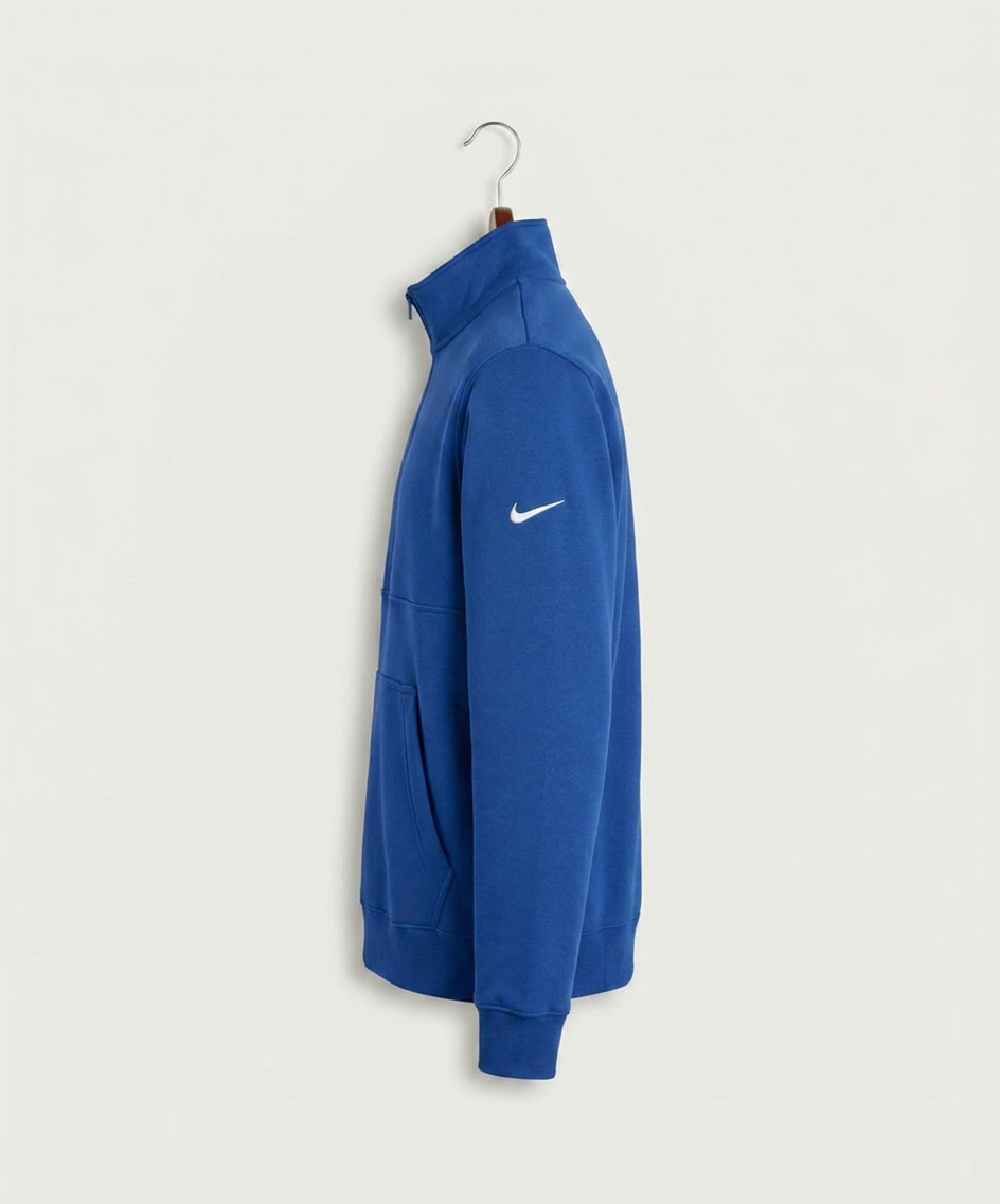 Riverside High School Football general - Game Royal Nike Club Fleece Sleeve Swoosh 1/2-Zip NKDX6718 (side)