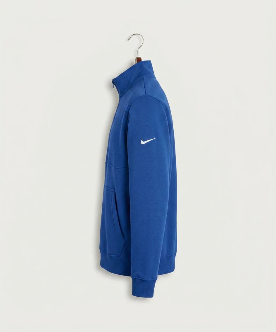 Riverside High School Football general - Game Royal Nike Club Fleece Sleeve Swoosh 1/2-Zip NKDX6718 (side)