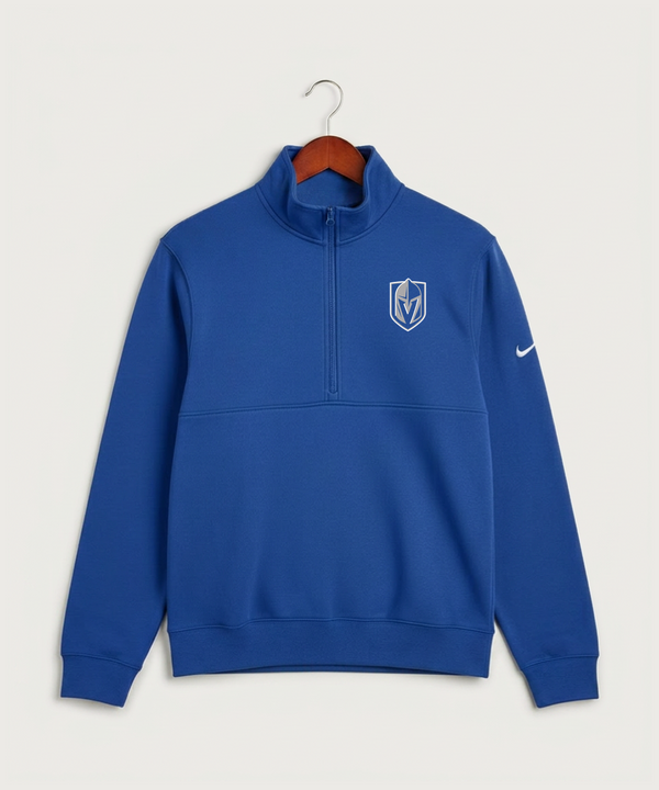 Lake Crystal-Welcome-Memorial High School Football (Boys) - Game Royal Nike Club Fleece Sleeve Swoosh 1/2-Zip NKDX6718