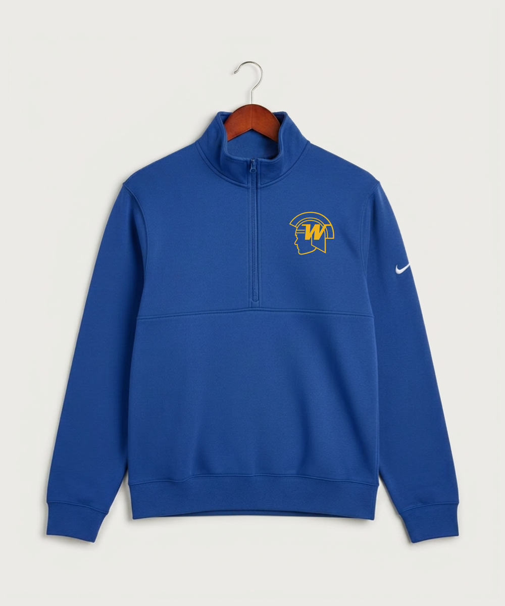 Wayzata High School Football (Boys) - Game Royal Nike Club Fleece Sleeve Swoosh 1/2-Zip NKDX6718