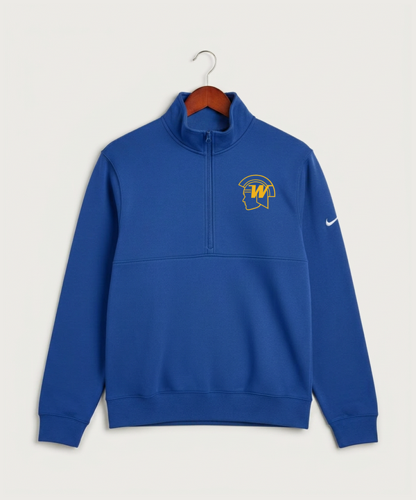 Wayzata High School Football (Boys) - Game Royal Nike Club Fleece Sleeve Swoosh 1/2-Zip NKDX6718