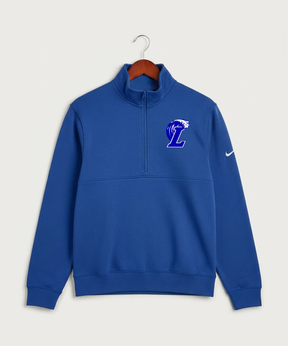 Lakeview High School Football (Boys) - Game Royal Nike Club Fleece Sleeve Swoosh 1/2-Zip NKDX6718