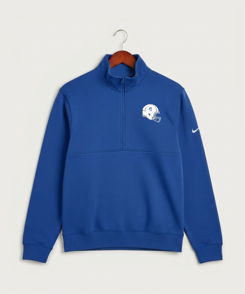 Mora High School Football (Boys) - Game Royal Nike Club Fleece Sleeve Swoosh 1/2-Zip NKDX6718