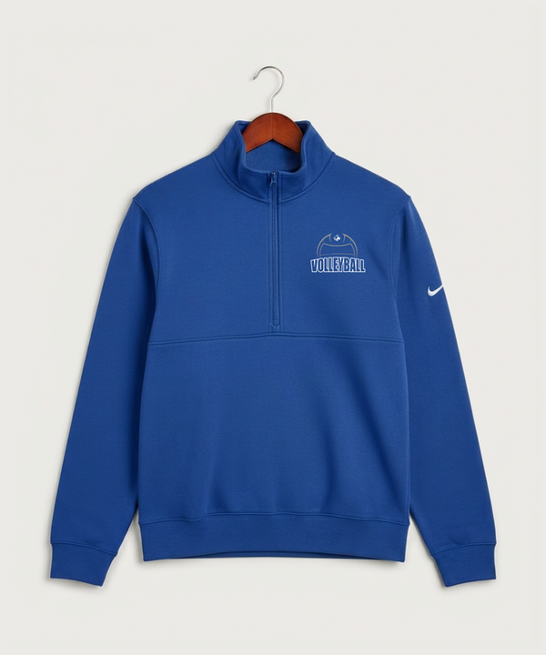 Owatonna High School Volleyball (Girls) - Game Royal Nike Club Fleece Sleeve Swoosh 1/2-Zip NKDX6718