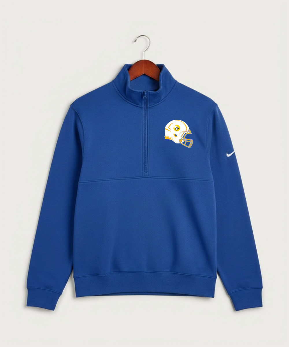 Waseca High School Football (Boys) - Game Royal Nike Club Fleece Sleeve Swoosh 1/2-Zip NKDX6718