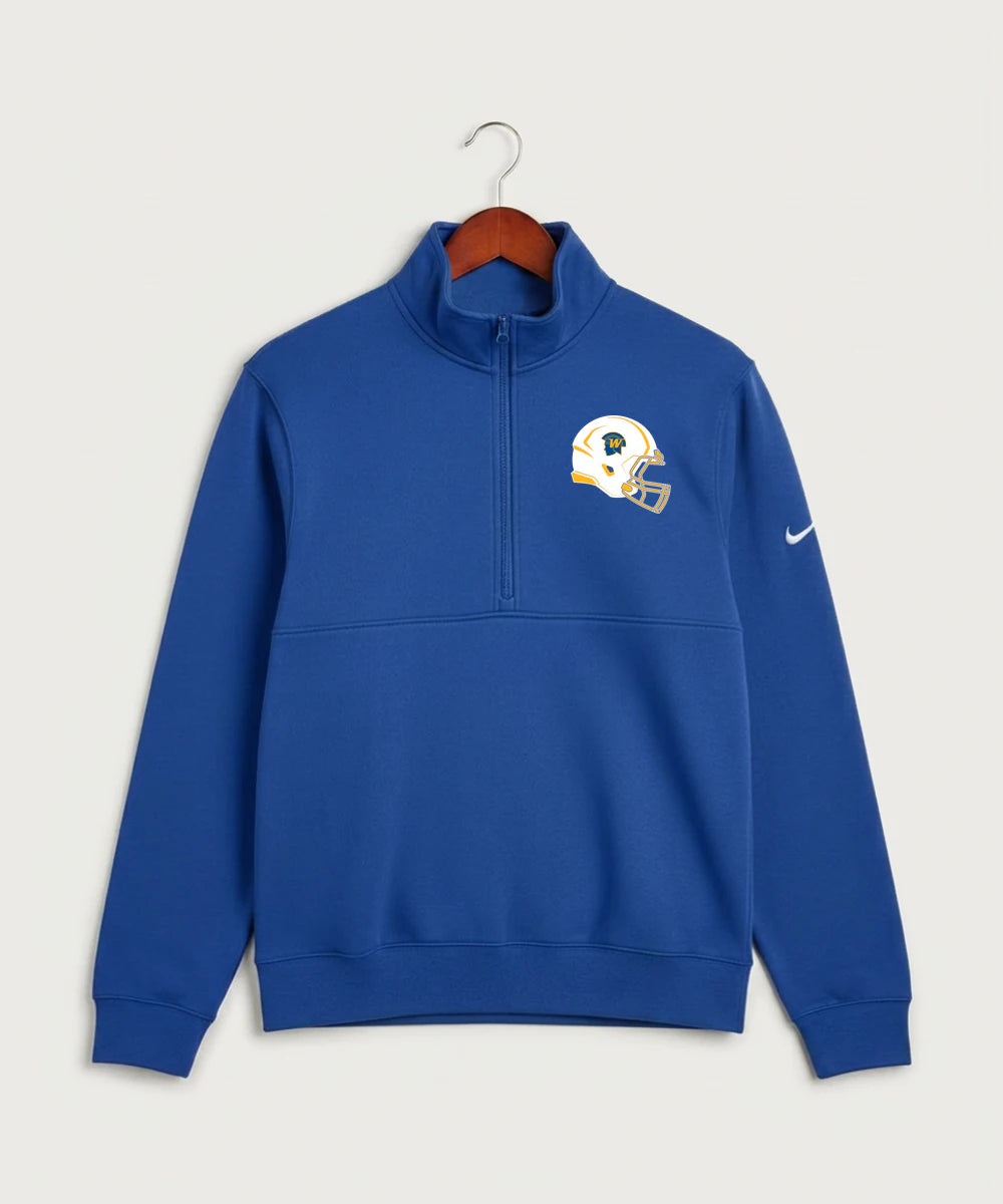 Wayzata High School Football (Boys) - Game Royal Nike Club Fleece Sleeve Swoosh 1/2-Zip NKDX6718