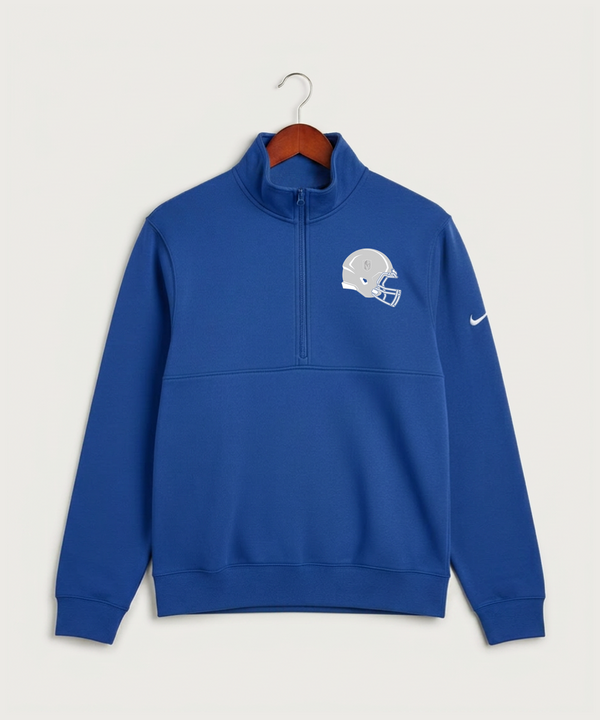 Lake Crystal-Welcome-Memorial High School Football (Boys) - Game Royal Nike Club Fleece Sleeve Swoosh 1/2-Zip NKDX6718