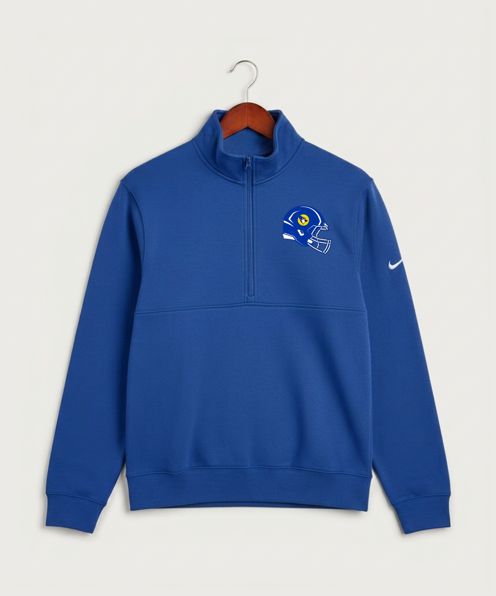 Waseca High School Football (Boys) - Game Royal Nike Club Fleece Sleeve Swoosh 1/2-Zip NKDX6718
