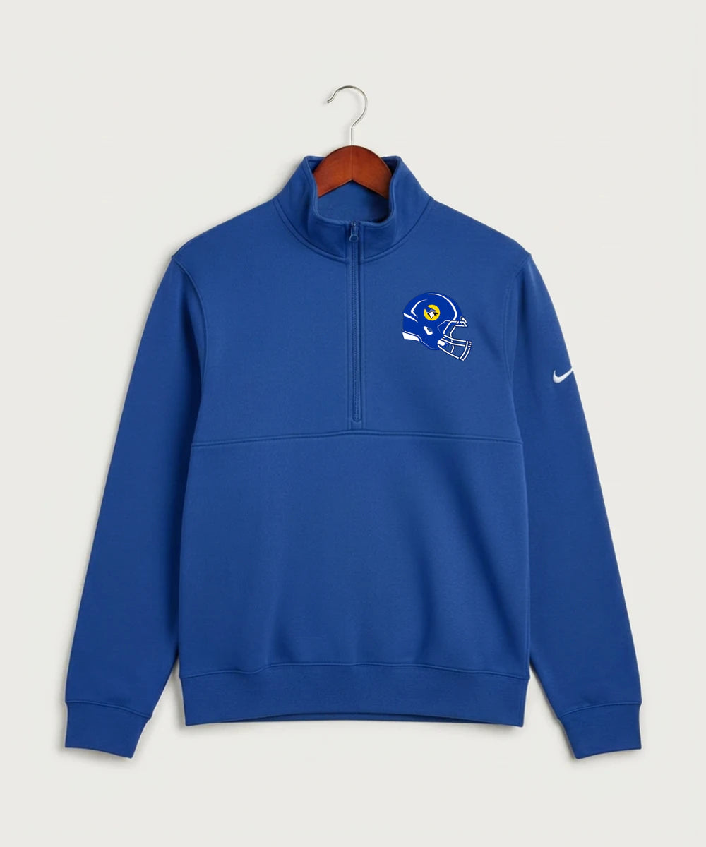 Waseca High School Football (Boys) - Game Royal Nike Club Fleece Sleeve Swoosh 1/2-Zip NKDX6718