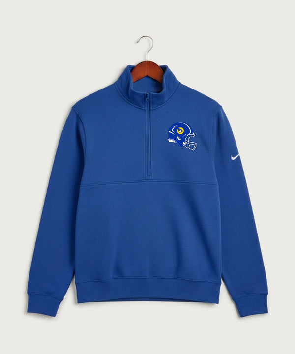 Waseca High School Football (Boys) - Game Royal Nike Club Fleece Sleeve Swoosh 1/2-Zip NKDX6718