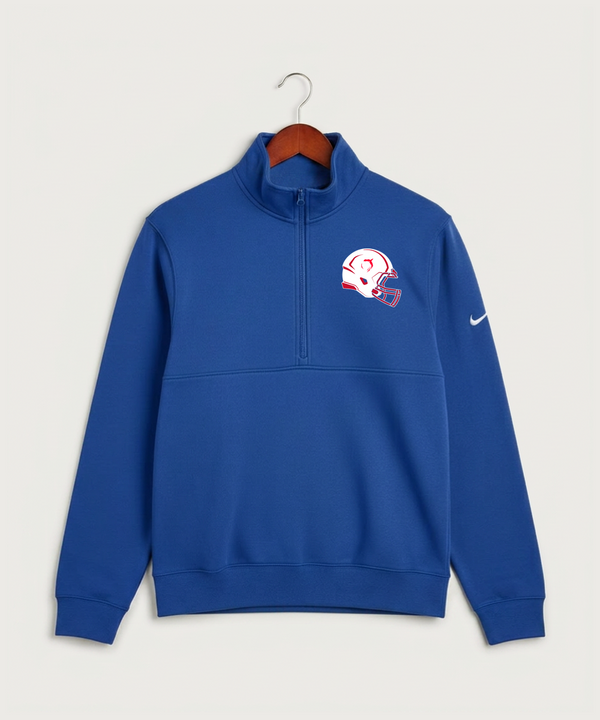 Bertha Hewitt High School Football (Boys) - Game Royal Nike Club Fleece Sleeve Swoosh 1/2-Zip NKDX6718