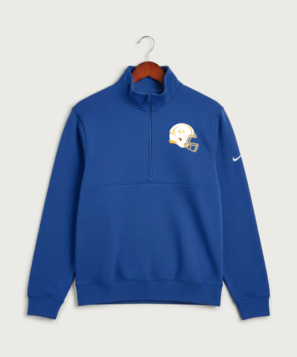 Wadena Deer Creek High School Football (Boys) - Game Royal Nike Club Fleece Sleeve Swoosh 1/2-Zip NKDX6718