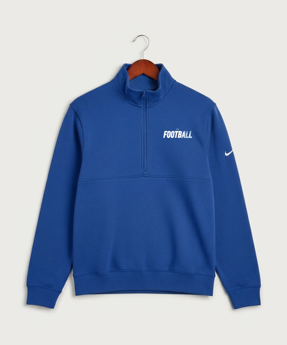 West Bend West High School Football - Game Royal Nike Club Fleece Sleeve Swoosh 1/2-Zip NKDX6718