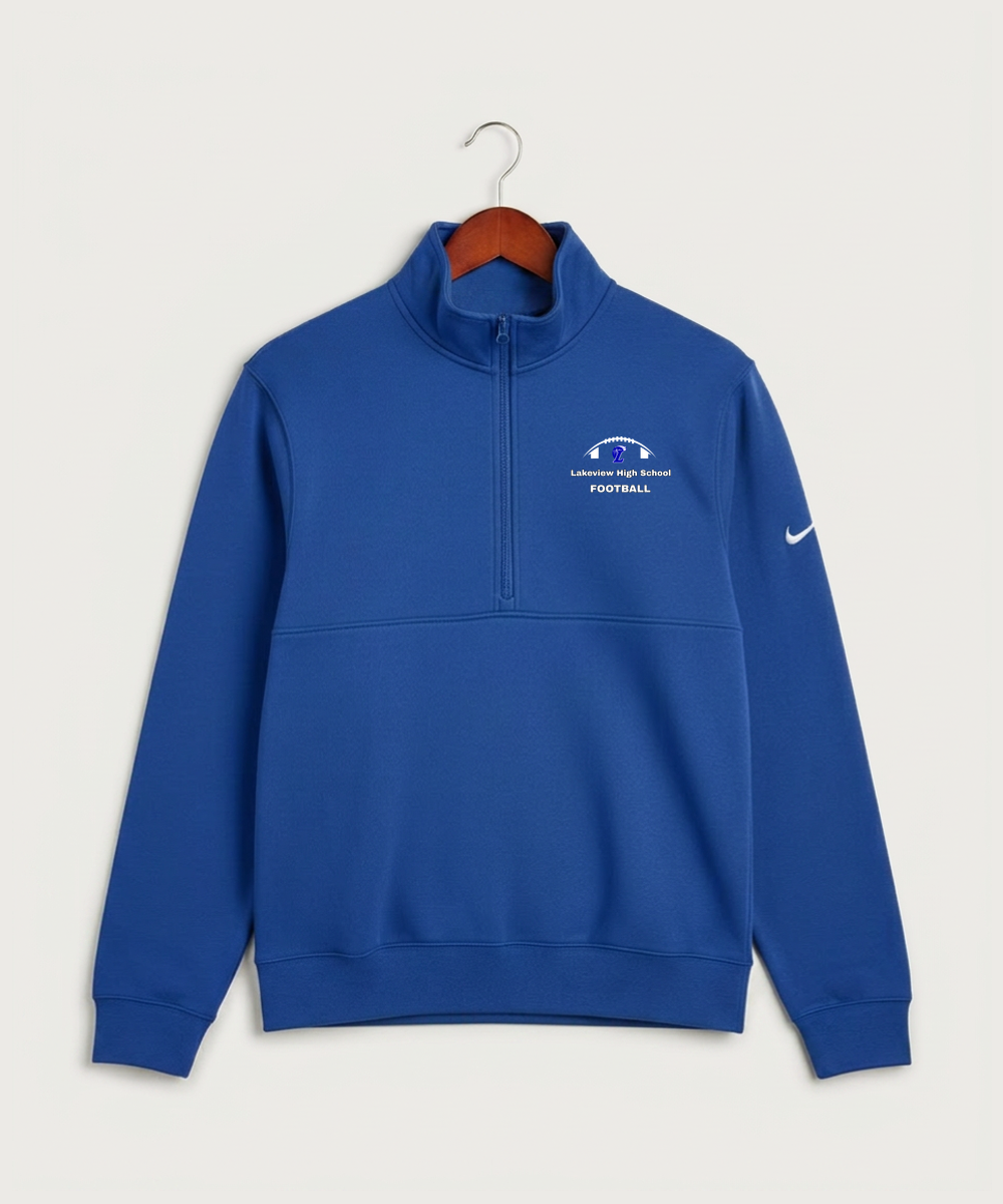Lakeview High School Football (Boys) - Game Royal Nike Club Fleece Sleeve Swoosh 1/2-Zip NKDX6718