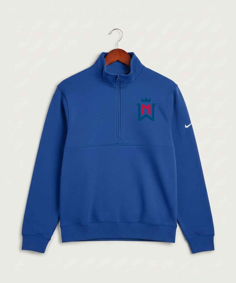 Watertown Mayer High School Football (Boys) - Game Royal Nike Club Fleece Sleeve Swoosh 1/2-Zip NKDX6718