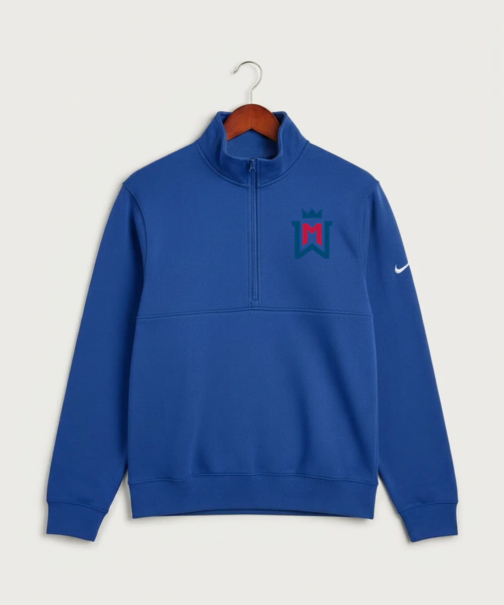 Watertown Mayer High School Football (Boys) - Game Royal Nike Club Fleece Sleeve Swoosh 1/2-Zip NKDX6718