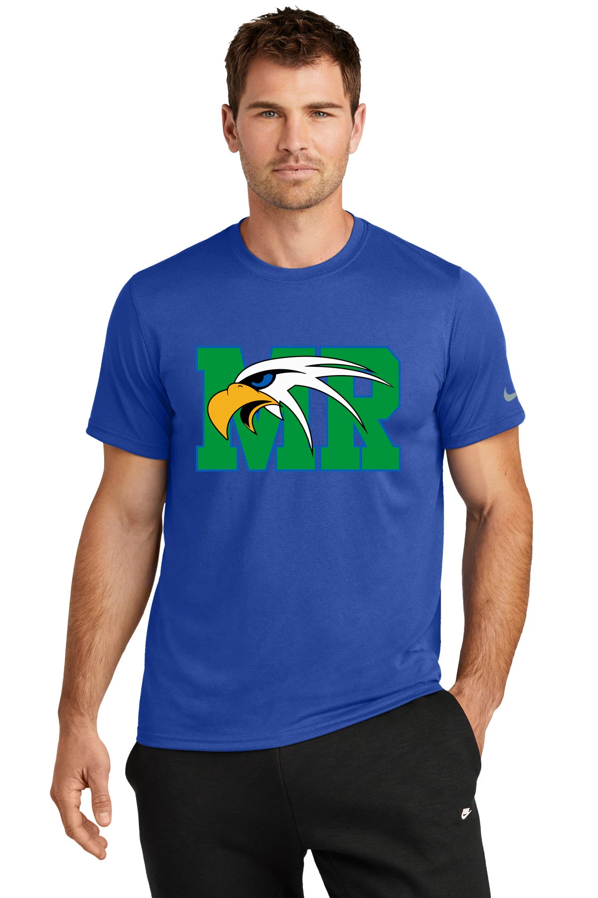 Maple River High School hockey_boys - Game Royal Nike Swoosh Sleeve rLegend Tee NKDX8730
