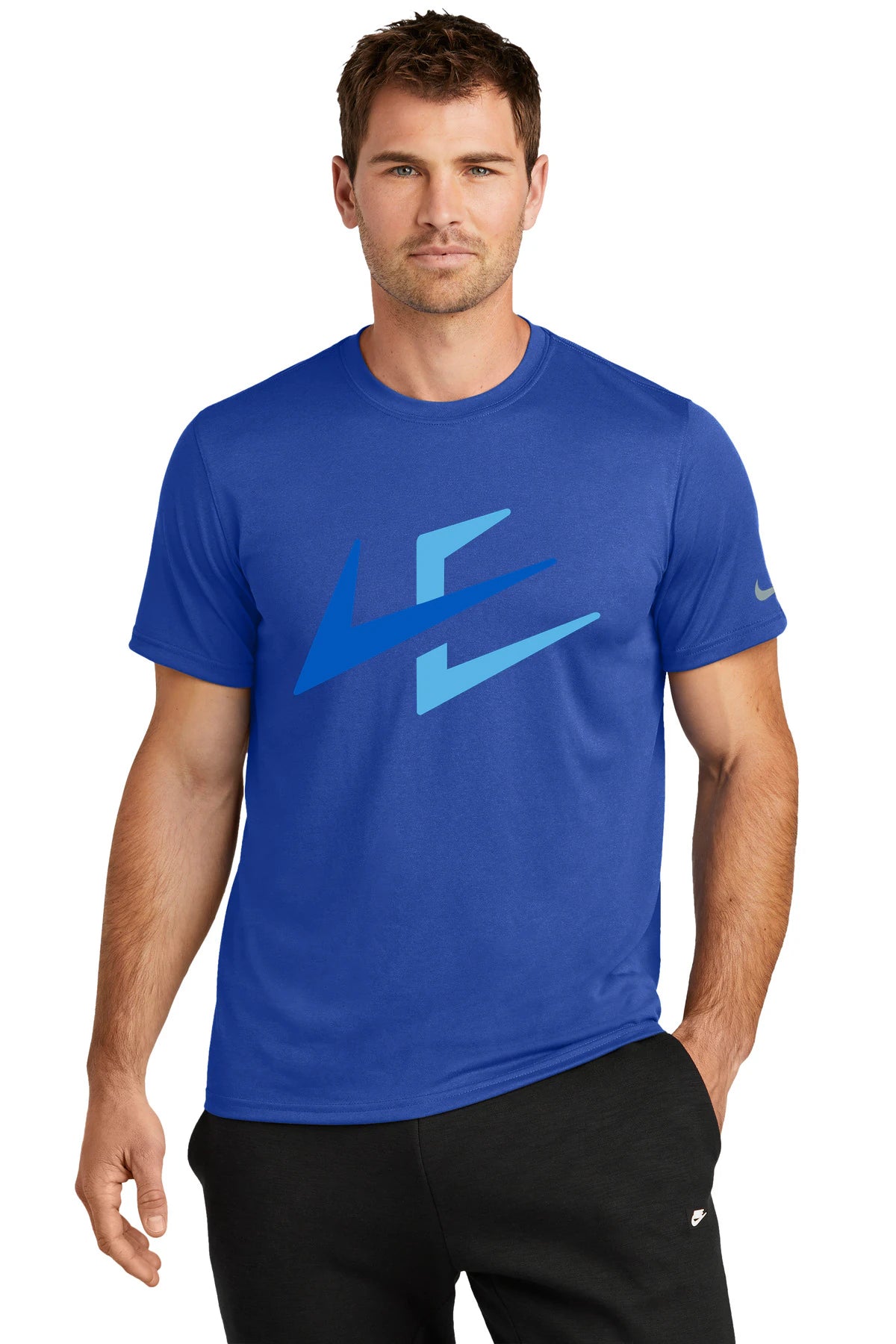 Notre Dame High School Team Store - Game Royal Nike Swoosh Sleeve rLegend Tee NKDX8730