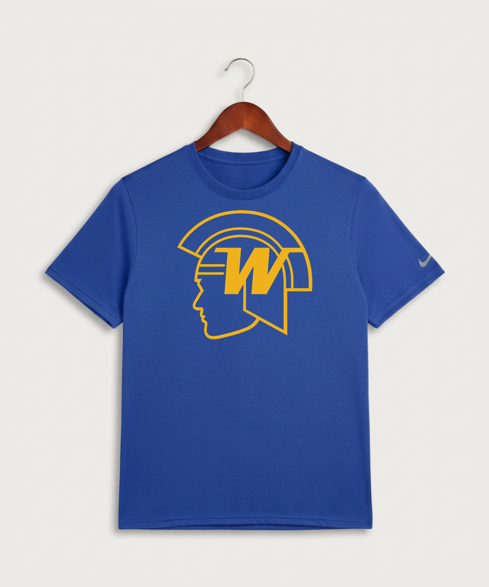 Wayzata High School Football (Boys) - Game Royal Nike Swoosh Sleeve rLegend Tee NKDX8730