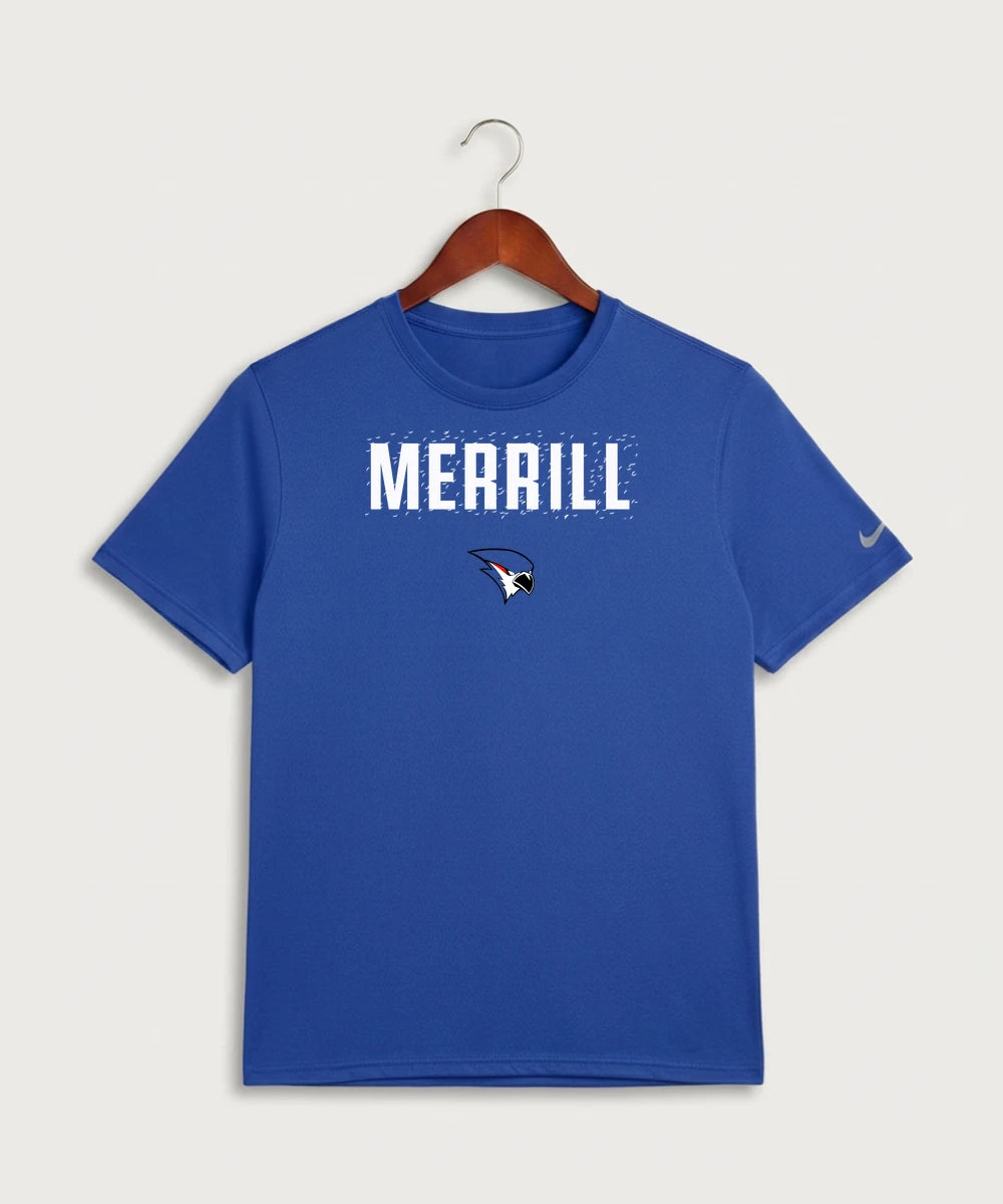 Merrill Dance and Cheer - Game Royal Nike Swoosh Sleeve rLegend Tee NKDX8730