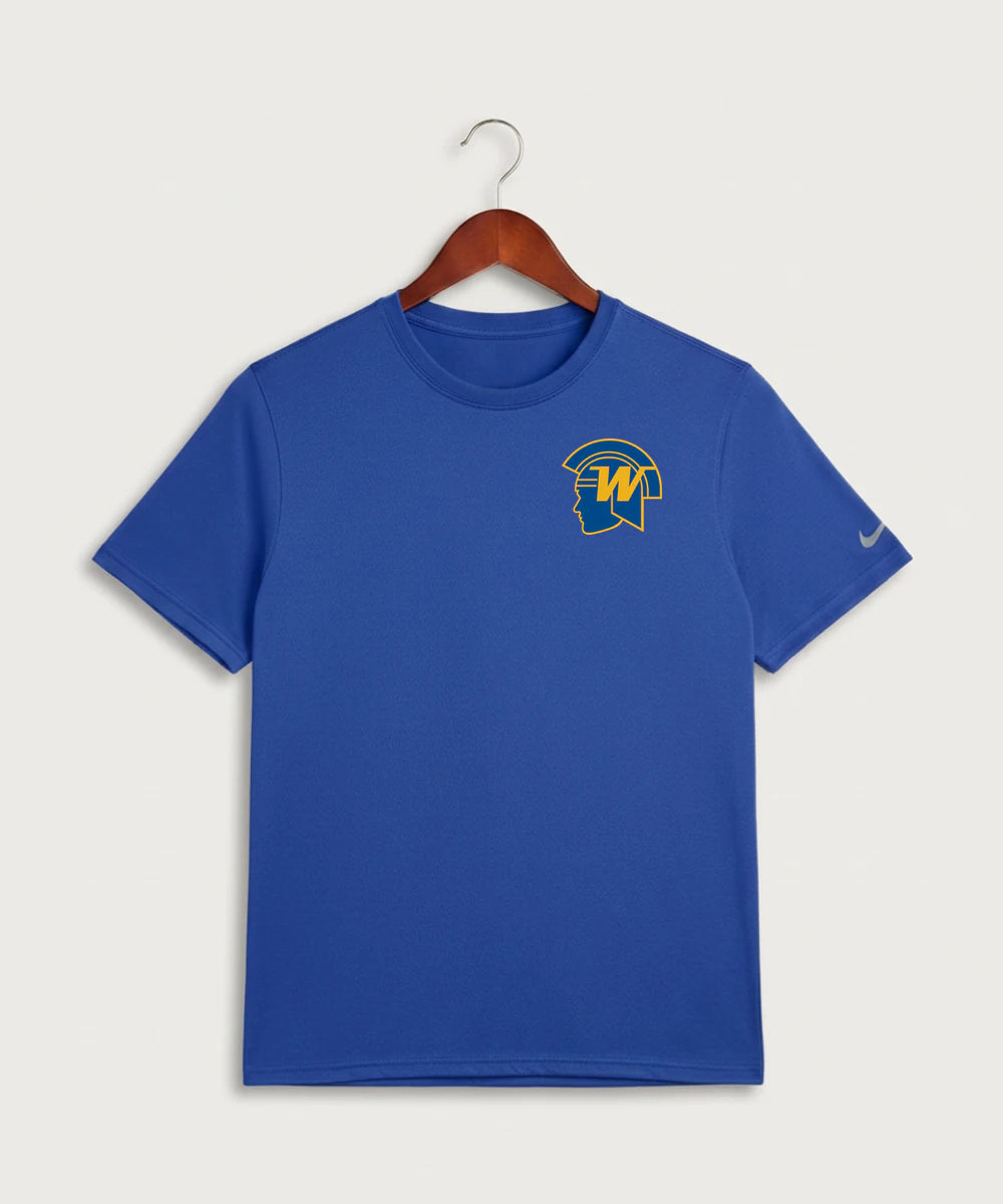 Wayzata High School Football (Boys) - Game Royal Nike Swoosh Sleeve rLegend Tee NKDX8730