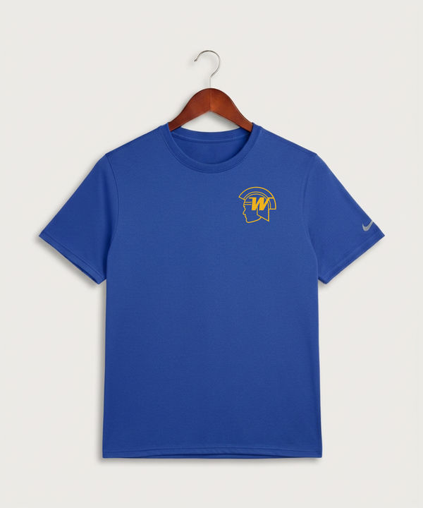 Wayzata High School Football (Boys) - Game Royal Nike Swoosh Sleeve rLegend Tee NKDX8730