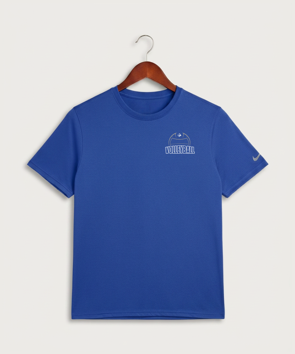 Owatonna High School Volleyball (Girls) - Game Royal Nike Swoosh Sleeve rLegend Tee NKDX8730