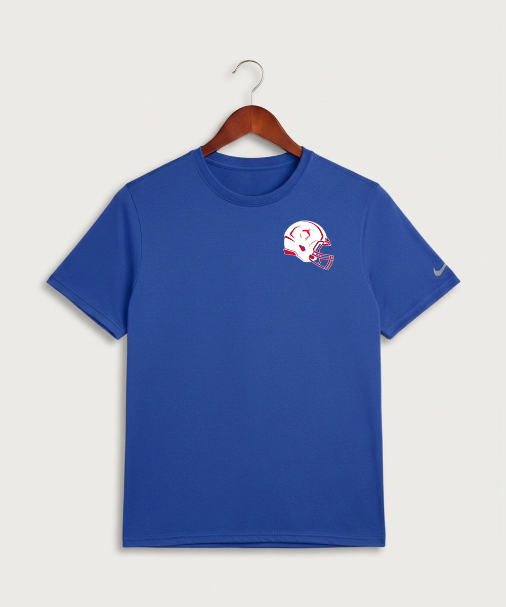 Bertha Hewitt High School Football (Boys) - Game Royal Nike Swoosh Sleeve rLegend Tee NKDX8730