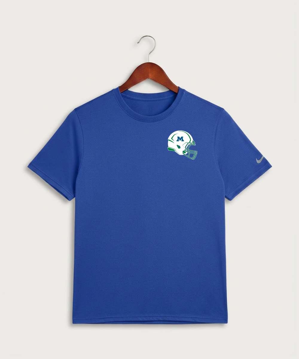 Minnewaska Area High School Football (Boys) - Game Royal Nike Swoosh Sleeve rLegend Tee NKDX8730