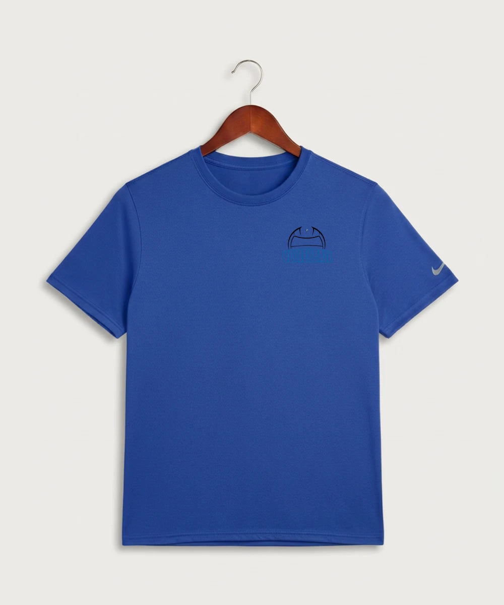 Eastview High School Volleyball (Girls) - Game Royal Nike Swoosh Sleeve rLegend Tee NKDX8730
