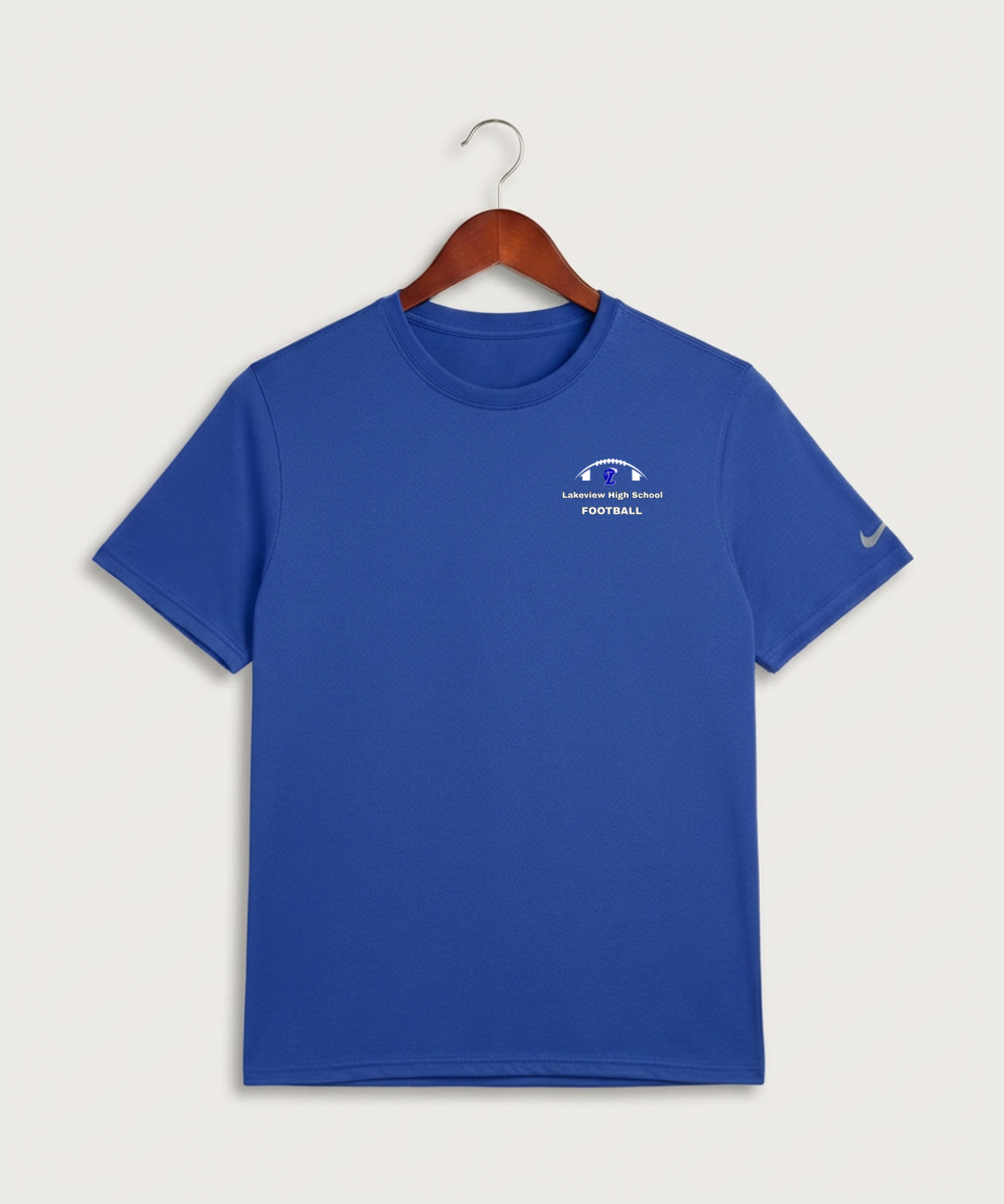 Lakeview High School Football (Boys) - Game Royal Nike Swoosh Sleeve rLegend Tee NKDX8730