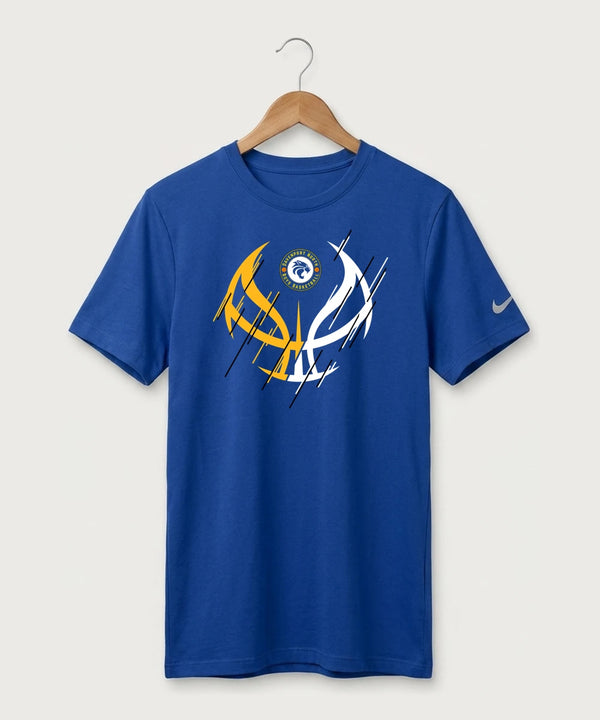 Davenport North High School Basketball Team Store - Game Royal Nike Swoosh Sleeve rLegend Tee NKDX8730