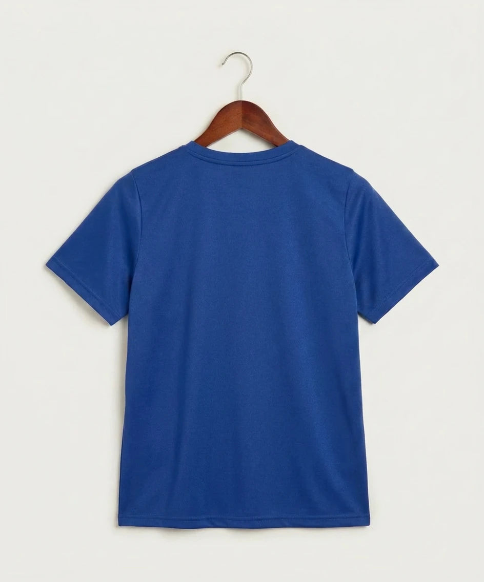 Eastview High School Volleyball (Girls) - Game Royal Nike Youth Swoosh Sleeve rLegend Tee NKDX8787 (back)