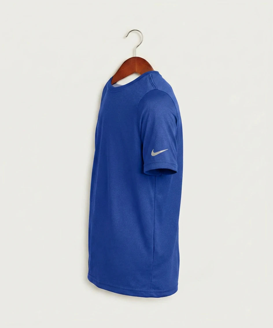 Riverside High School Football general - Game Royal Nike Youth Swoosh Sleeve rLegend Tee NKDX8787 (side)