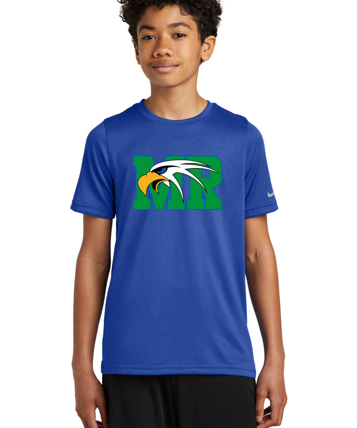 Maple River High School hockey_boys - Game Royal Nike Youth Swoosh Sleeve rLegend Tee NKDX8787