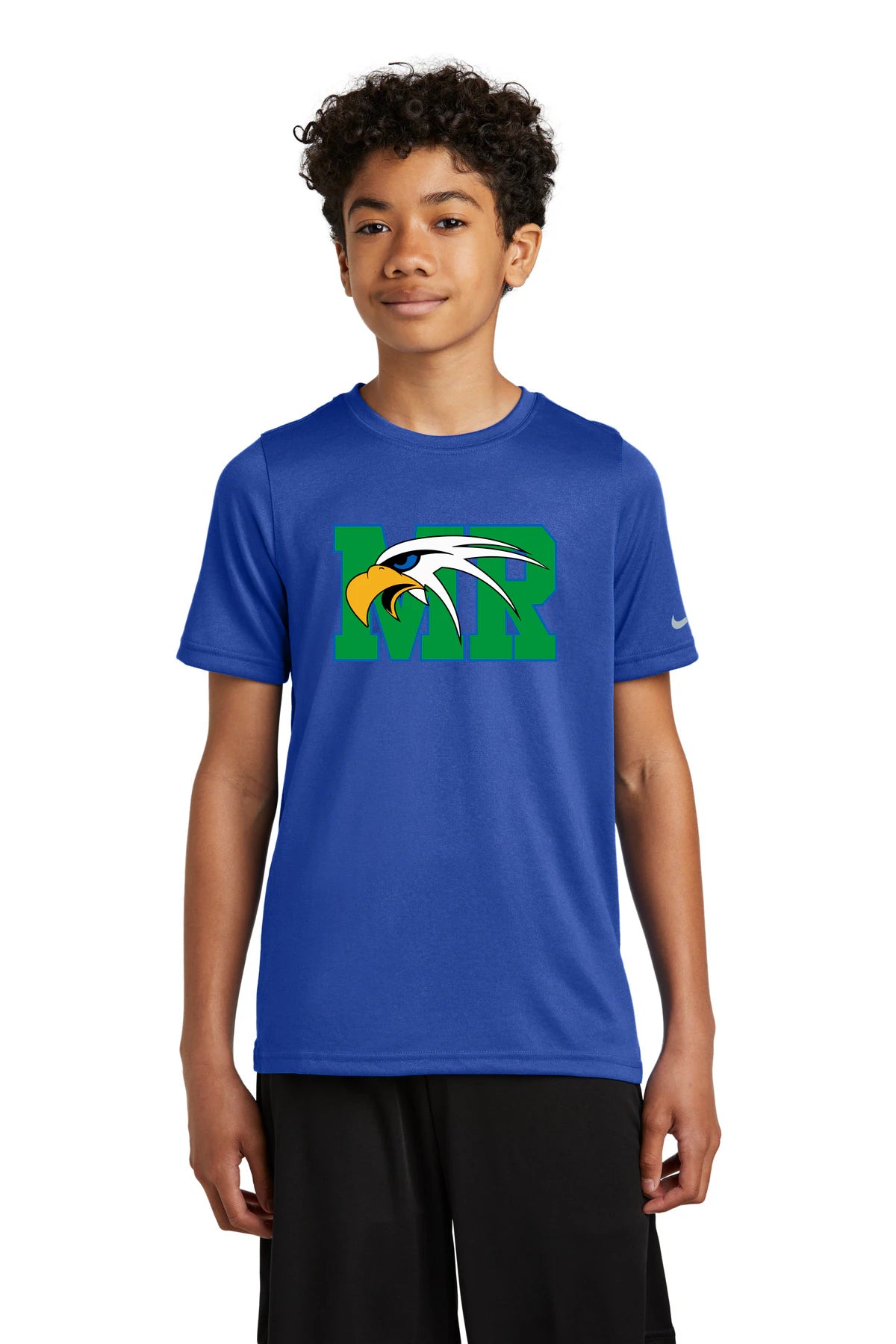 Maple River High School hockey_boys - Game Royal Nike Youth Swoosh Sleeve rLegend Tee NKDX8787