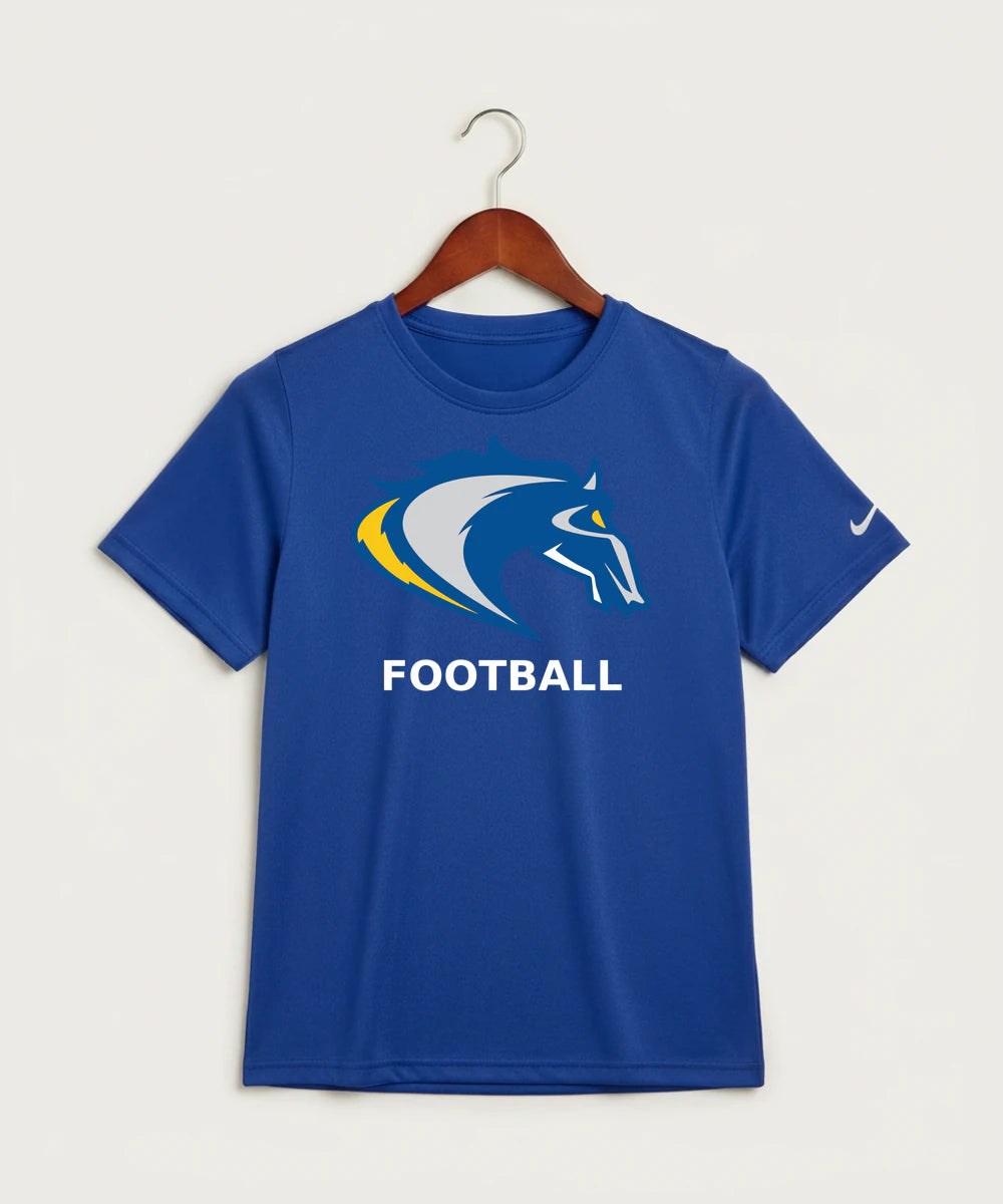 Riverside High School Football general - Game Royal Nike Youth Swoosh Sleeve rLegend Tee NKDX8787
