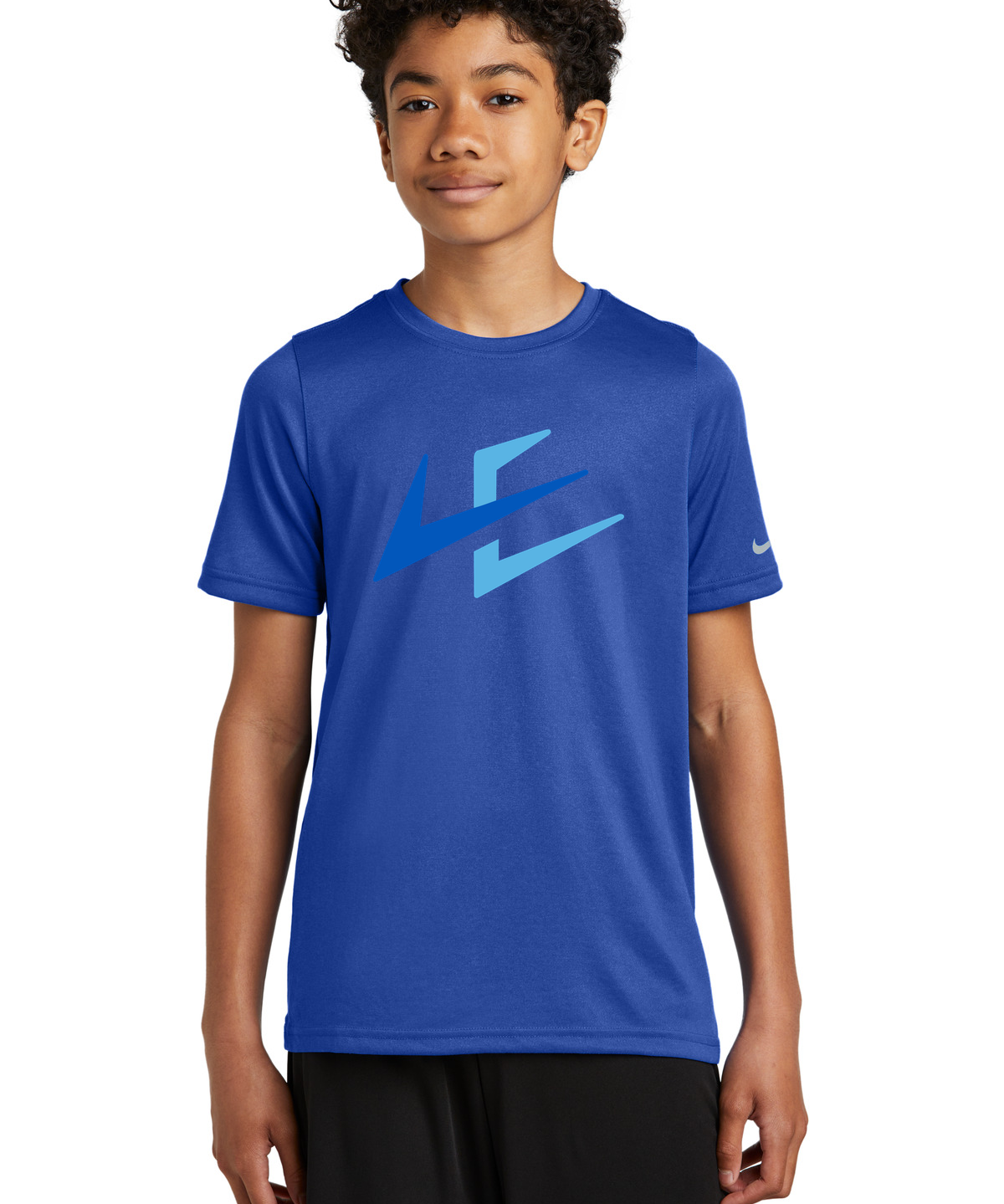 Notre Dame High School Team Store - Game Royal Nike Youth Swoosh Sleeve rLegend Tee NKDX8787
