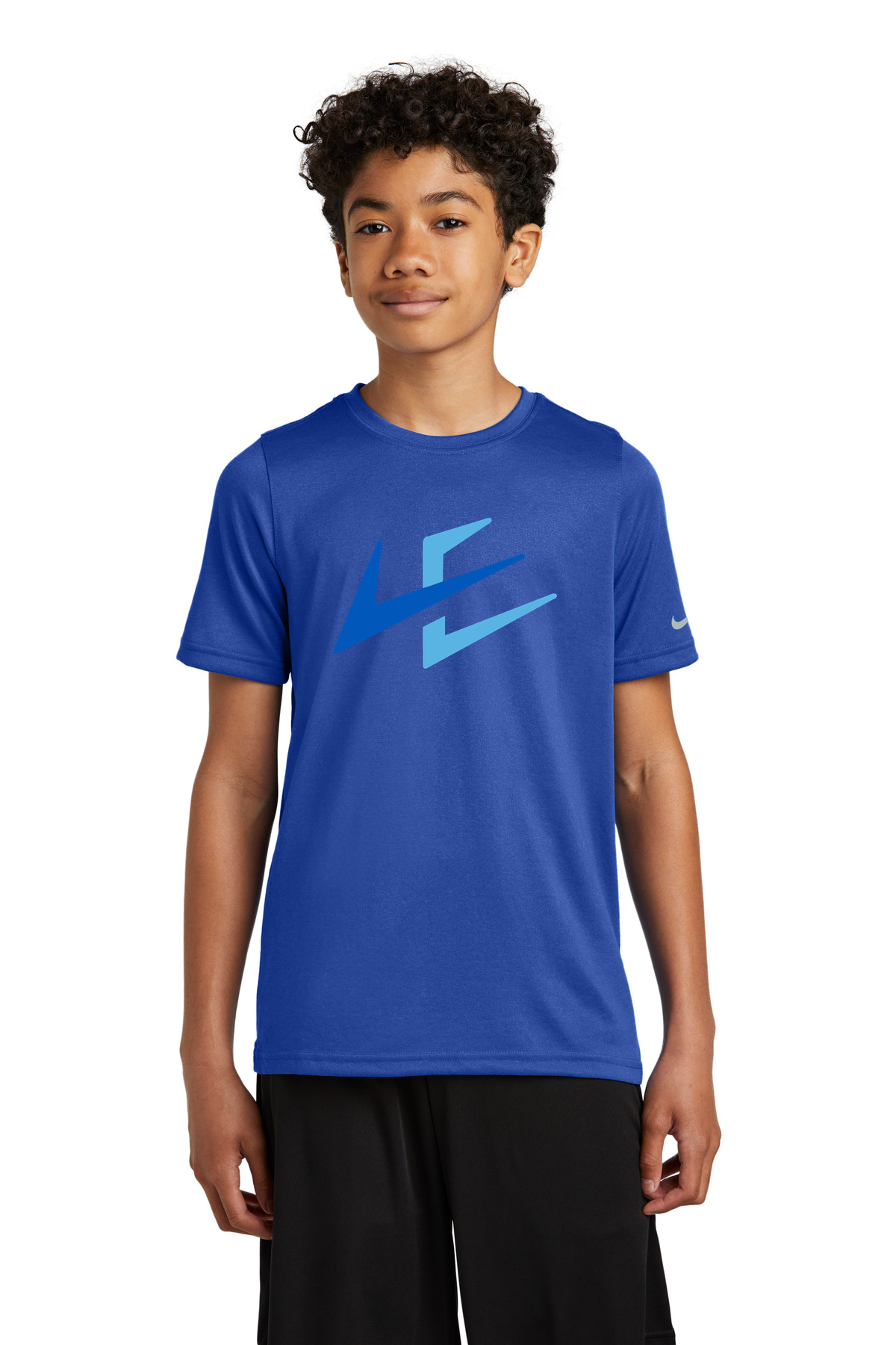 Notre Dame High School Team Store - Game Royal Nike Youth Swoosh Sleeve rLegend Tee NKDX8787